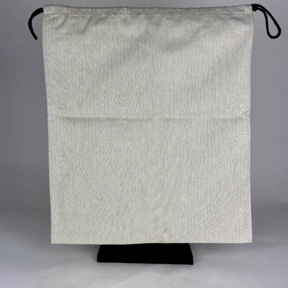 Authentic Hermès Beige Herringbone Dust Bag with Drawstring & Logo Never Used - Picture 8 of 8